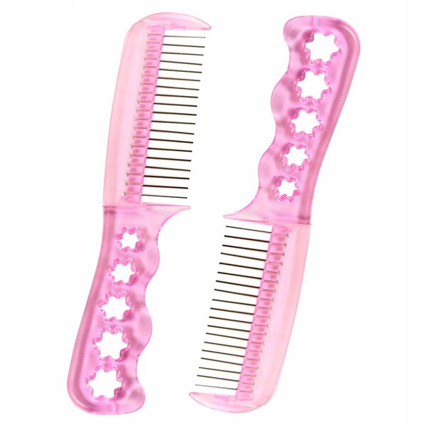 Set 2 Spazzole Rosa per Cura e Pettinatura di Parrucche e Capelli Sintetici