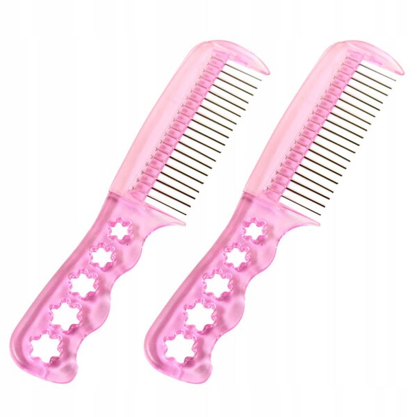 Set 2 Spazzole Rosa per Cura e Pettinatura di Parrucche e Capelli Sintetici