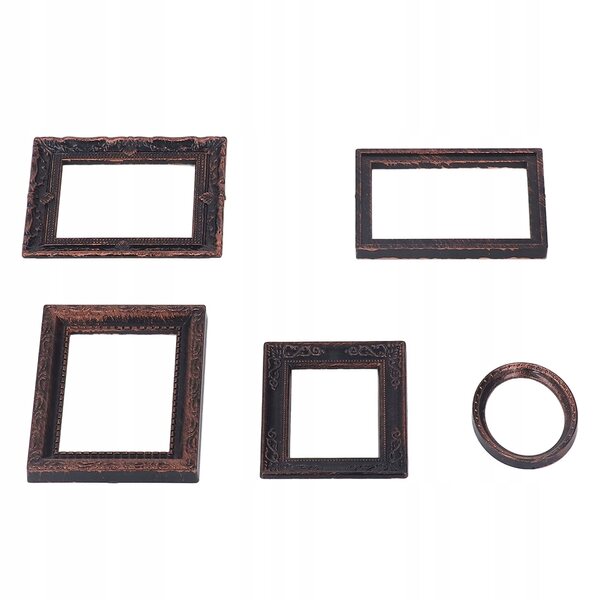 Miniature cornici vintage realistico set 5 pezzi per casa bambole 1/12
