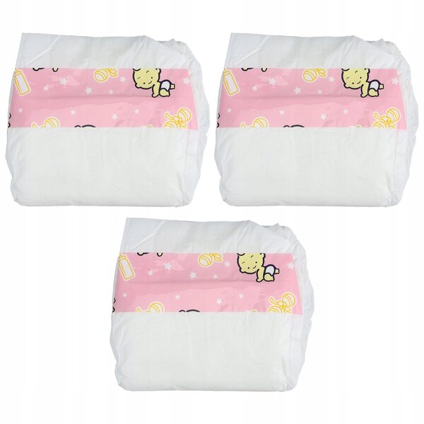 Set 3 Pannolini Colorati in Plastica per Bambole, Accessori Gioco Bambini