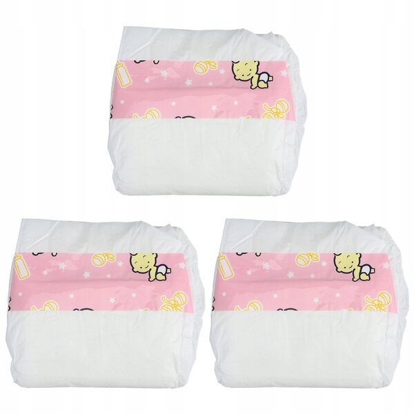 Set 3 Pannolini Colorati in Plastica per Bambole, Accessori Gioco Bambini