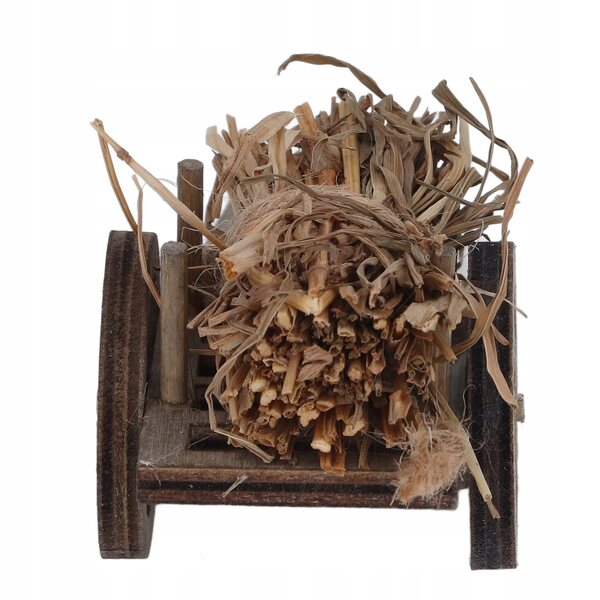 Miniatur-Gartenwagen aus Holz als Dekoration für das Puppenhaus