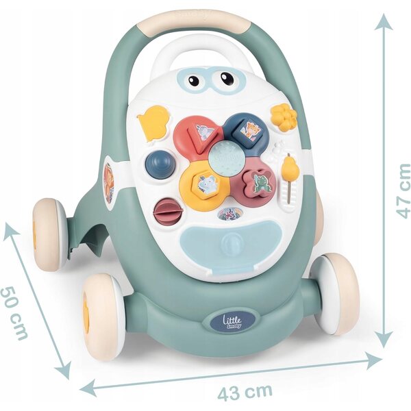Chodzik für Kinder 3 in 1 mit interaktivem Whiteboard und Trolley für Puppen ab 12 Monaten