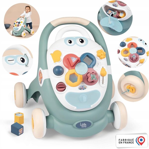 Chodzik für Kinder 3 in 1 mit interaktivem Whiteboard und Trolley für Puppen ab 12 Monaten