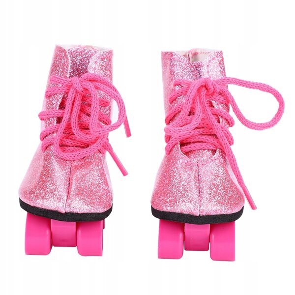Scarpe con pattini a rotelle per bambole da 18 pollici, accessorio moda
