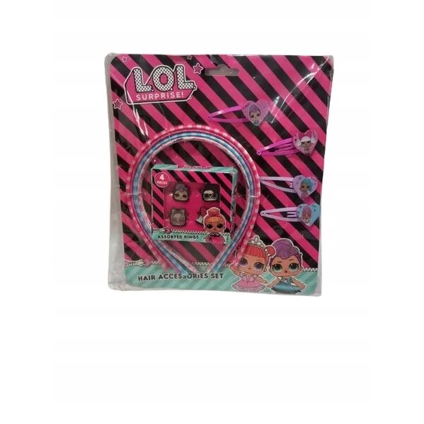 LOL Surprise Accessori per Capelli e Anelli Set 8 Pezzi per Bambine 6+