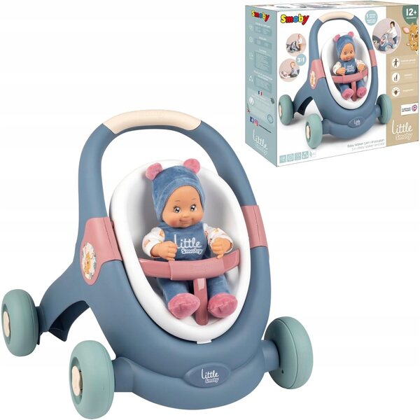 Chodzik 3 in 1 für Kinder mit Kinderwagenfunktion und Sitz plus 30 cm Puppe