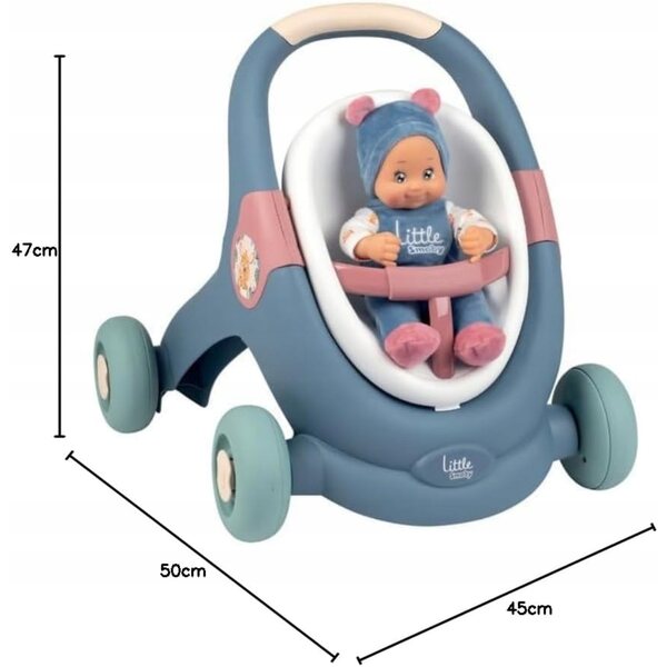 Chodzik 3 in 1 für Kinder mit Kinderwagenfunktion und Sitz plus 30 cm Puppe