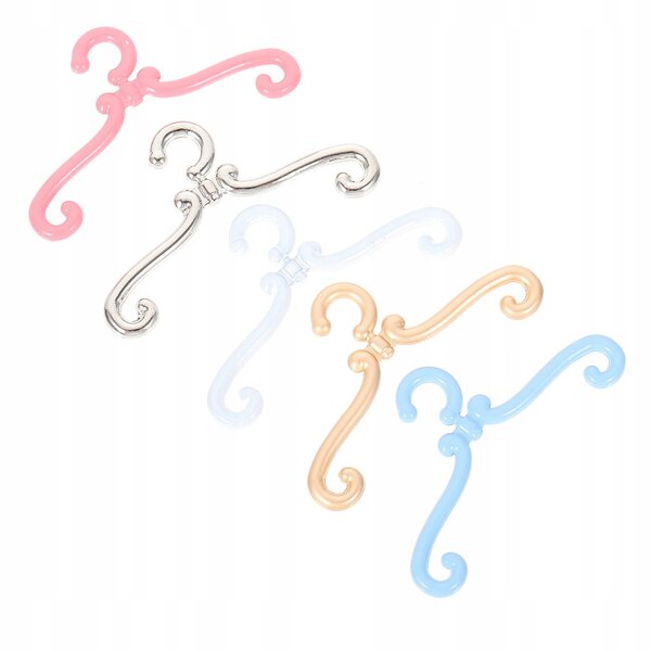 Set 25 Mini Grucce in Metallo per Abbigliamento Bambole Colorate e Resistenti