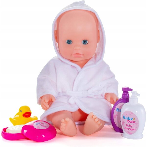 8-teiliges Badepuppen-Set mit Badewanne, Bademantel und komplettem Zubehör