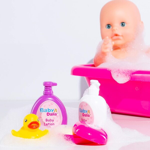 8-teiliges Badepuppen-Set mit Badewanne, Bademantel und komplettem Zubehör