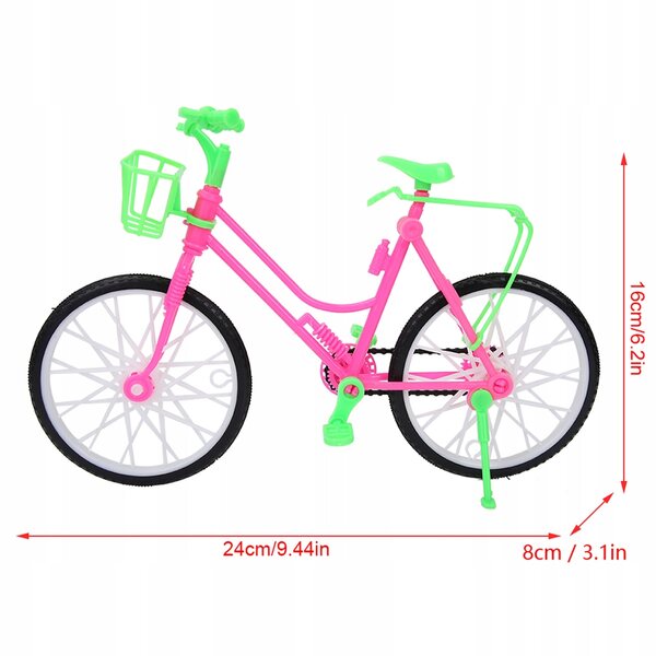 Spielzeugfahrrad aus Kunststoff mit Korb für Outdoor-Zubehör, sicher und unterhaltsam