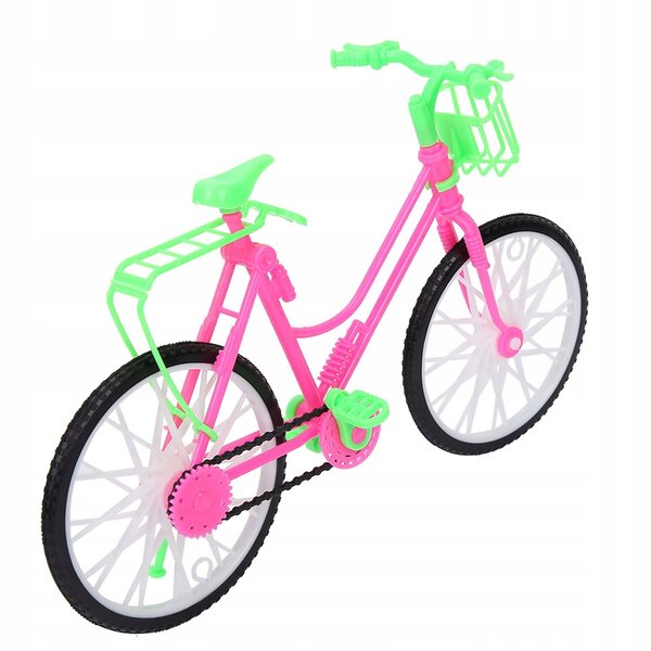 Spielzeugfahrrad aus Kunststoff mit Korb für Outdoor-Zubehör, sicher und unterhaltsam