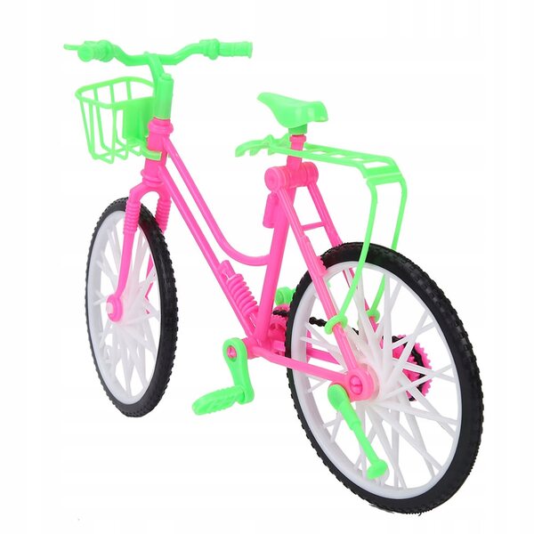 Spielzeugfahrrad aus Kunststoff mit Korb für Outdoor-Zubehör, sicher und unterhaltsam