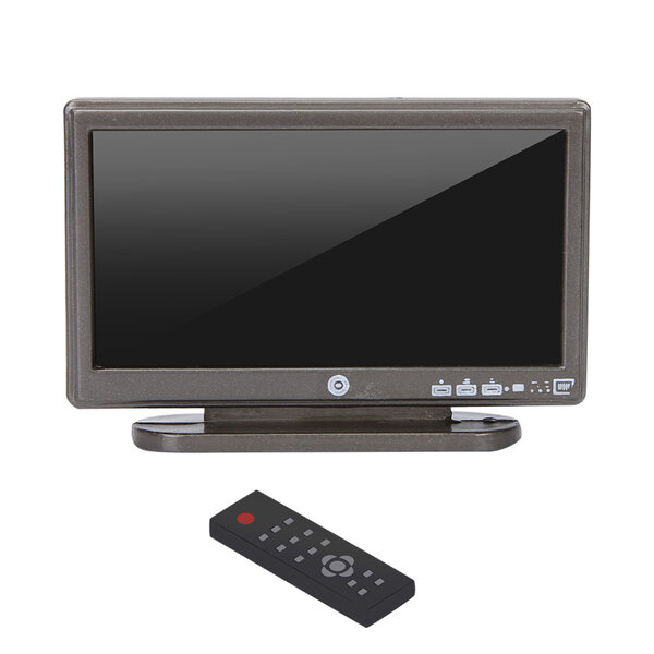 Miniatur TV 1:12 con telecomando per decorazione casa delle bambole