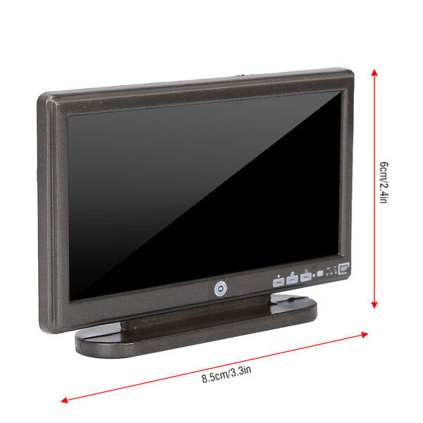 Miniatur TV 1:12 con telecomando per decorazione casa delle bambole