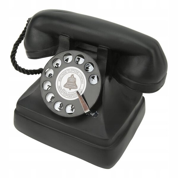 Modello telefono vintage con disco rotante decorazione retrò esclusiva