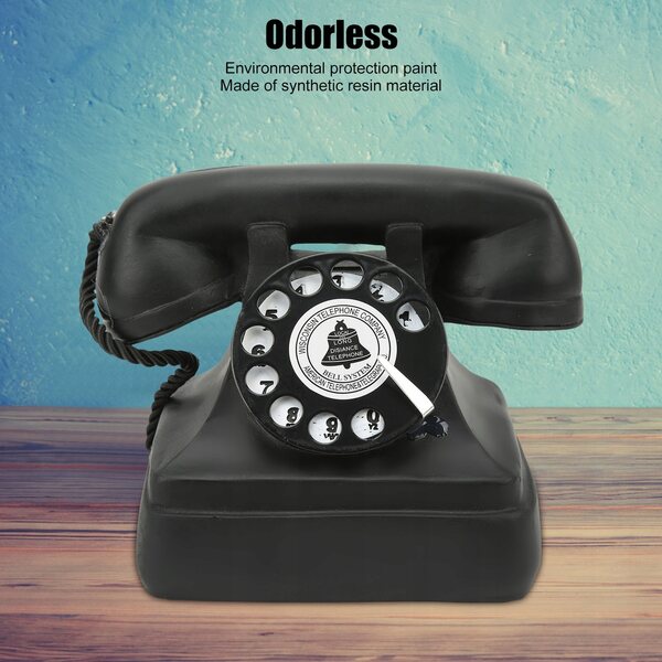 Modello telefono vintage con disco rotante decorazione retrò esclusiva