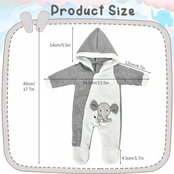 Kleidung für neugeborene Puppen 35-45 cm aus Stoff, originelles Zubehörset