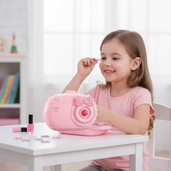 Mini beauty case con set di trucchi per una piccola signora dai 3 anni