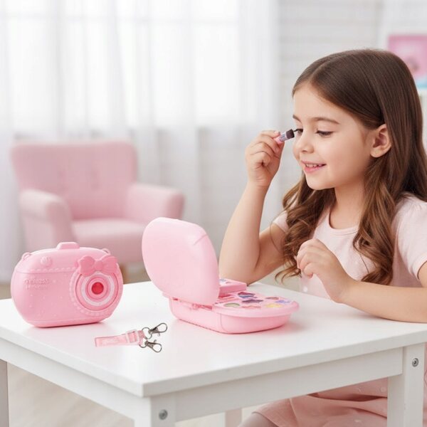 Mini beauty case con set di trucchi per una piccola signora dai 3 anni