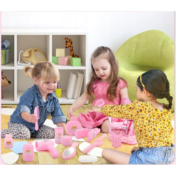 Komplettset mit 40-teiligem Puppenzubehör und tragbarer Tasche für kreatives Spielen