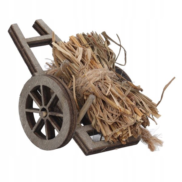 Miniatur-Brennholzwagen für ein Puppenhaus – Gartendekoration aus Holz