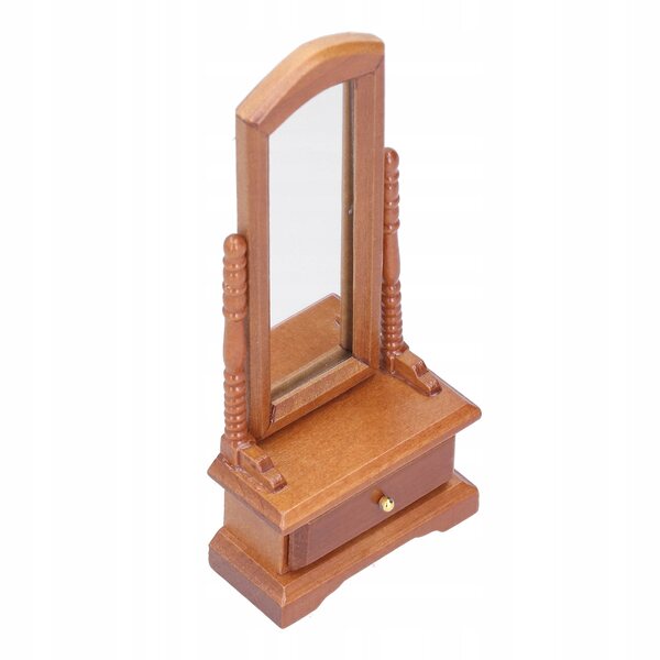 1:12 Miniaturspiegel mit Schublade für Puppenhaus, realistisches Accessoire