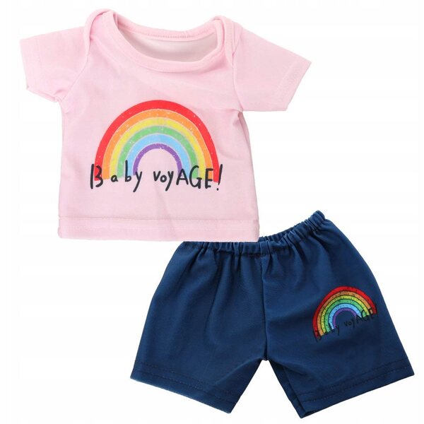 Miunana Abbigliamento Estivo per Bambole 35-43 cm Set Arcobaleno