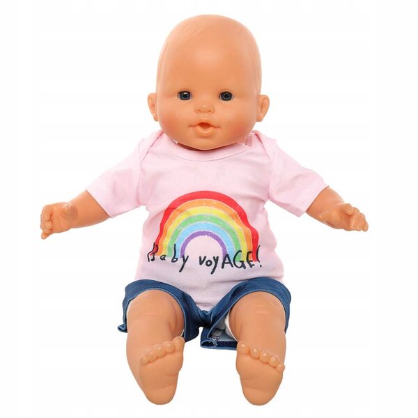 Miunana Abbigliamento Estivo per Bambole 35-43 cm Set Arcobaleno