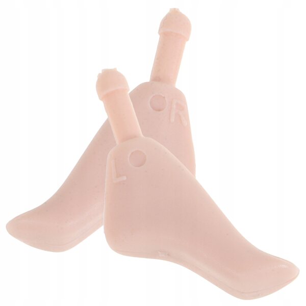 1 Paar realistische rosa Puppenfüße aus Kunststoff – detailliertes Zubehör