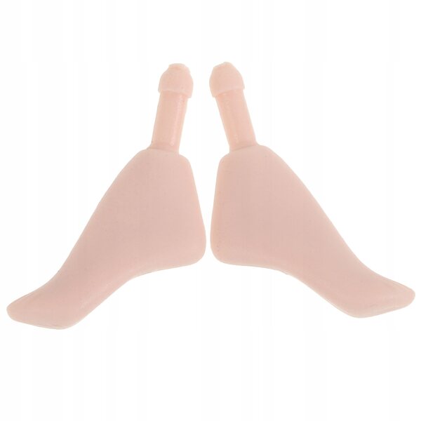 1 Paar realistische rosa Puppenfüße aus Kunststoff – detailliertes Zubehör