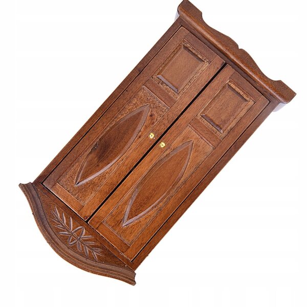 Miniatura armadio vintage in legno 1:12 con doppia porta per casa bambole