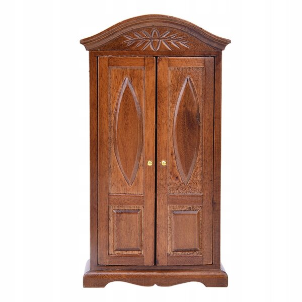 Miniatura armadio vintage in legno 1:12 con doppia porta per casa bambole