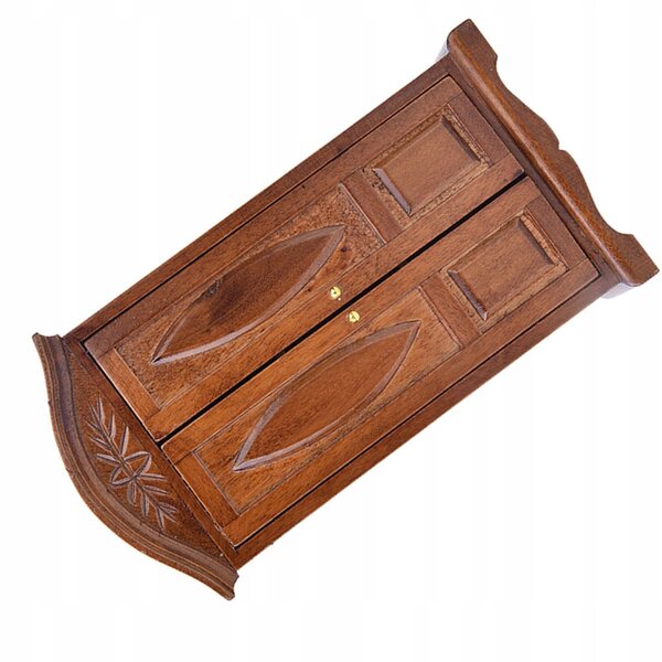 Miniatura armadio vintage in legno 1:12 con doppia porta per casa bambole