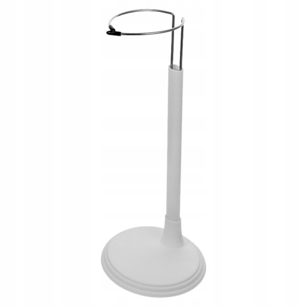 Supporto in plastica bianco per esposizione bambole resistente e decorativo