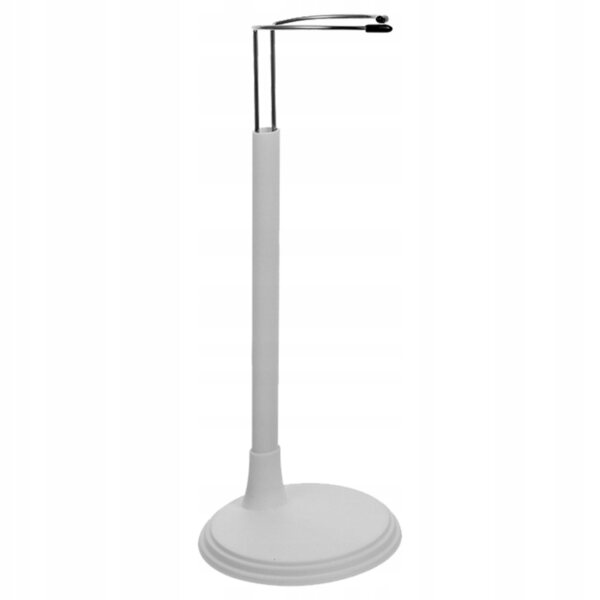 Supporto in plastica bianco per esposizione bambole resistente e decorativo