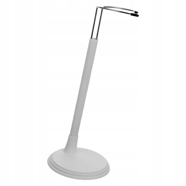 Supporto in plastica bianco per esposizione bambole resistente e decorativo
