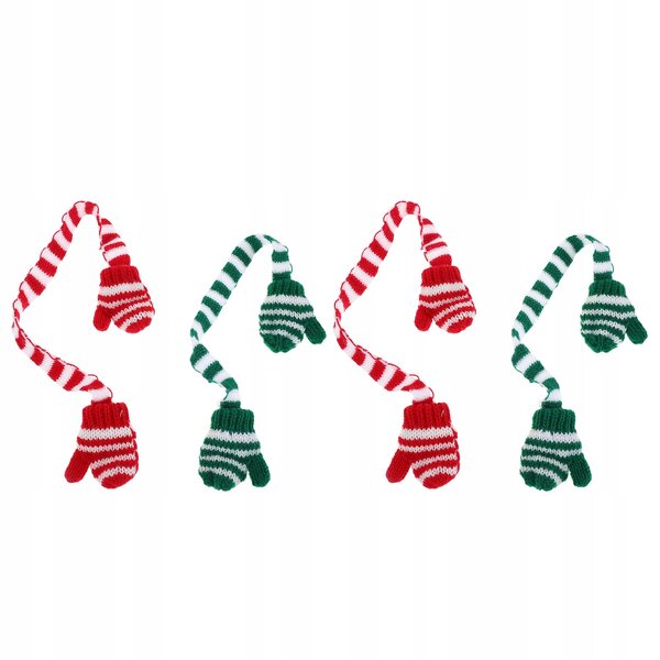 4 Strickhandschuhe für BJD-Puppen und Plüschtiere – weiche und farbenfrohe Weihnachtsaccessoires