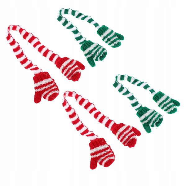 4 Strickhandschuhe für BJD-Puppen und Plüschtiere – weiche und farbenfrohe Weihnachtsaccessoires