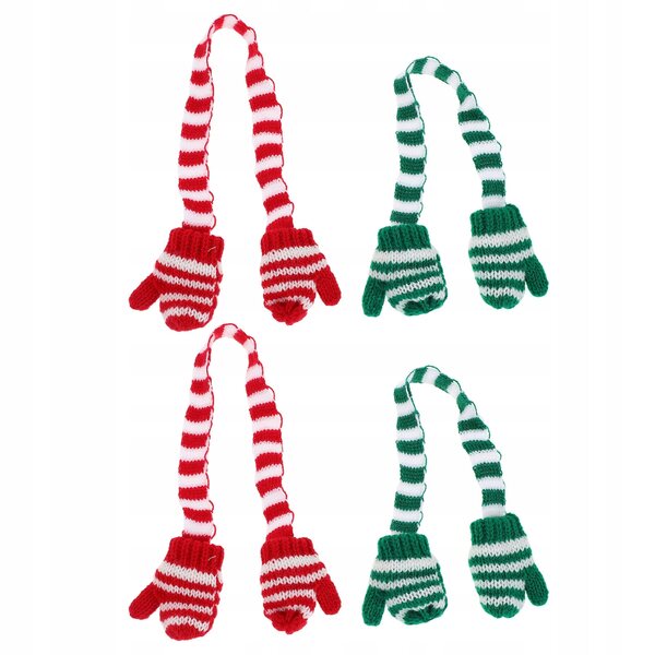 4 Strickhandschuhe für BJD-Puppen und Plüschtiere – weiche und farbenfrohe Weihnachtsaccessoires