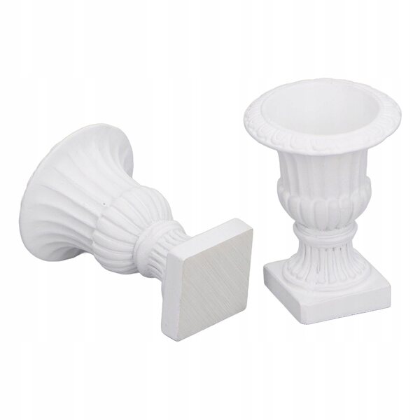 Set 2 Mini Pianteere Colonne Romane in Scala 1:12 per Giardino delle Bambole