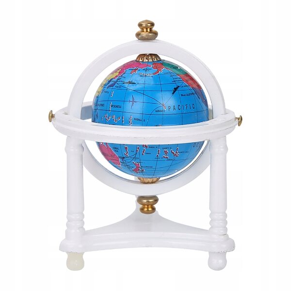 Mini Globo Decorativo per Casa delle Bambole Scala 1/12 in Legno e Plastica