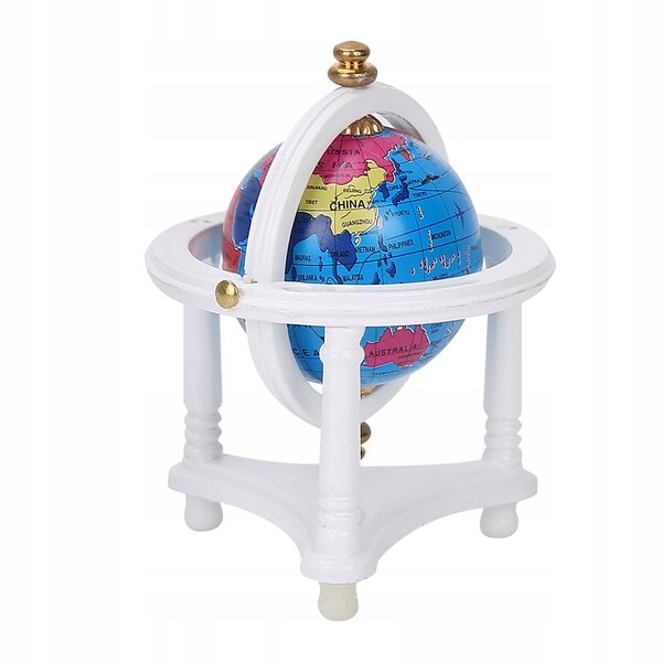 Mini Globo Decorativo per Casa delle Bambole Scala 1/12 in Legno e Plastica