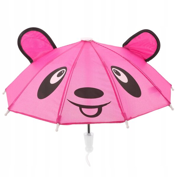 Mini parasole rosa in metallo per casa delle bambole, accessorio realistico