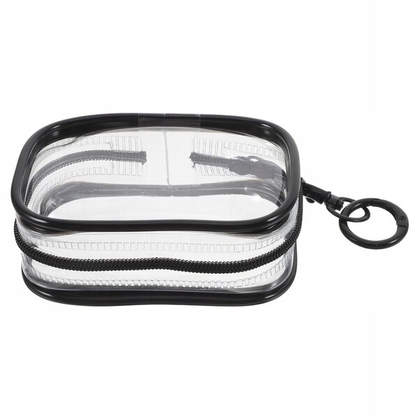 Organizer Nero in PVC con Chiusura a Zip per Collezioni Miniature 16x6,5x4 cm
