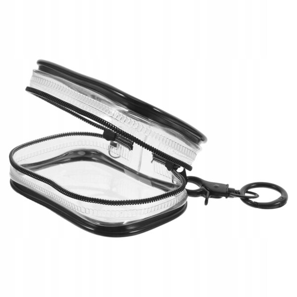 Organizer Nero in PVC con Chiusura a Zip per Collezioni Miniature 16x6,5x4 cm