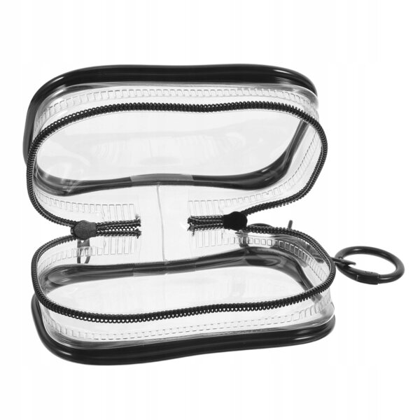 Organizer Nero in PVC con Chiusura a Zip per Collezioni Miniature 16x6,5x4 cm