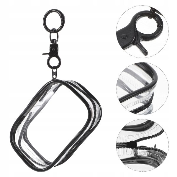Organizer Nero in PVC con Chiusura a Zip per Collezioni Miniature 16x6,5x4 cm