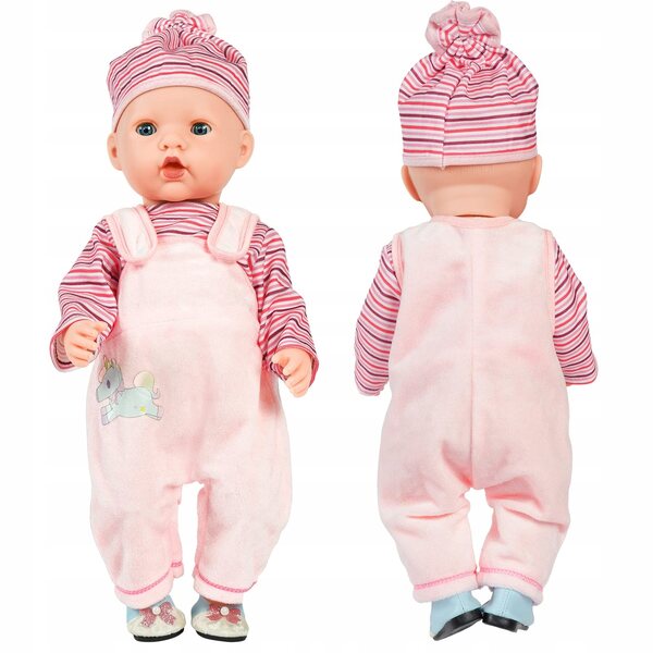 Set di Abiti Rosa per Bambole 35-45 cm - Blusa, Pantaloni, Cappello e Scarpe
